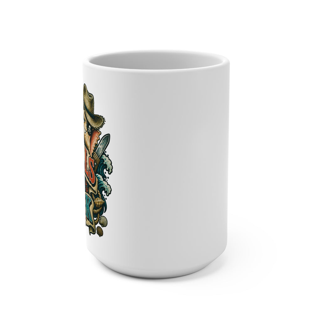 My Shells Don't Stink Mug | Nautical Seashell Pirate Illustration