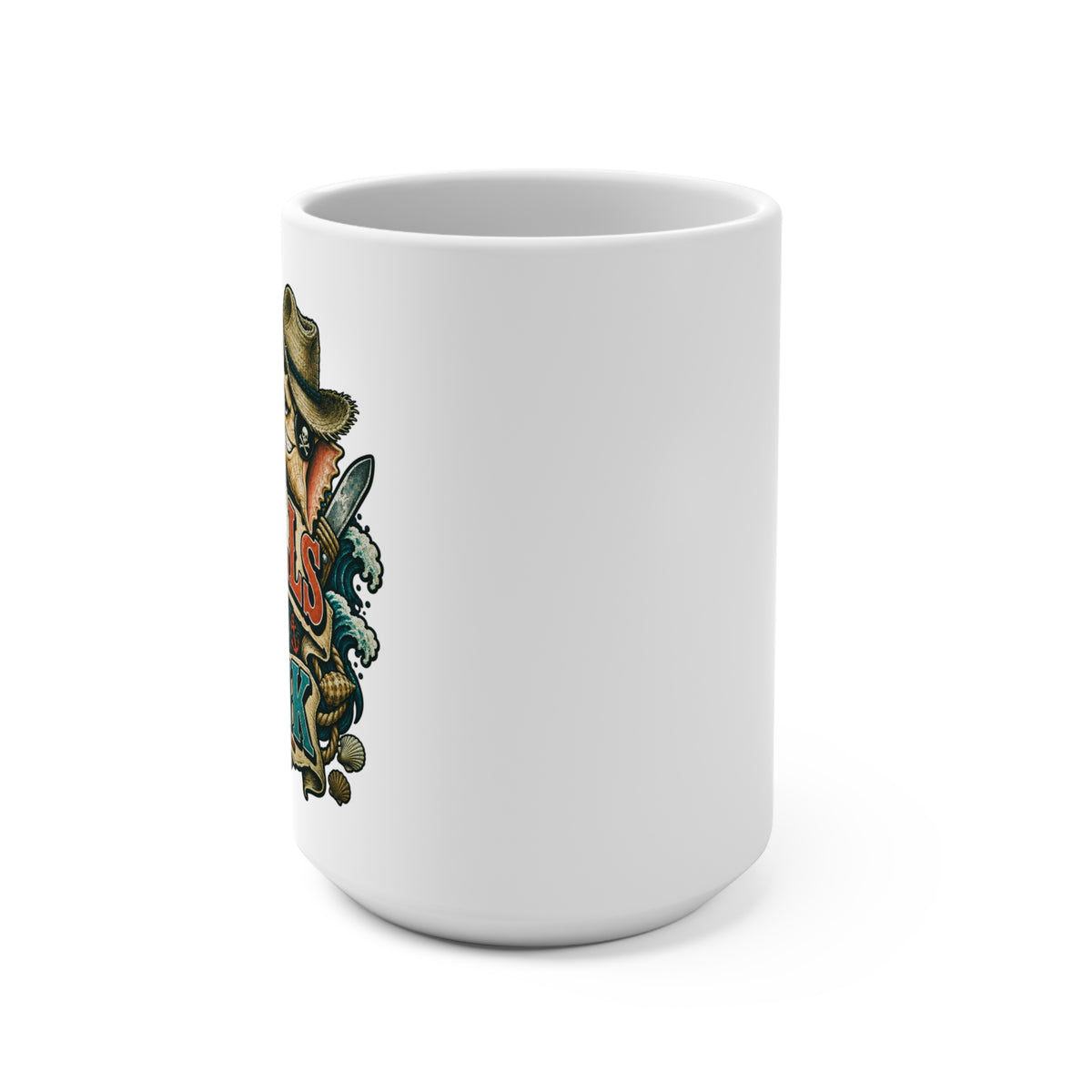 My Shells Don't Stink Mug | Nautical Seashell Pirate Illustration